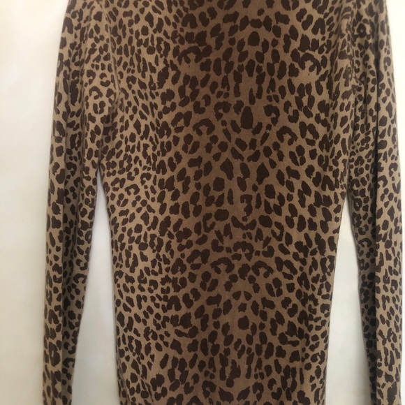 COPY - ARMAND DIRADOURIAN Animal Print V Neck Cashmere Sweater SZ SM - Picture 2 of 4